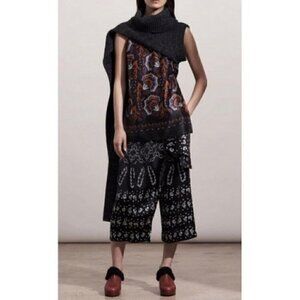 Thakoon Culotte Pant 6 Wide Leg Mosaic Jacquard Draped intermix moda operandi